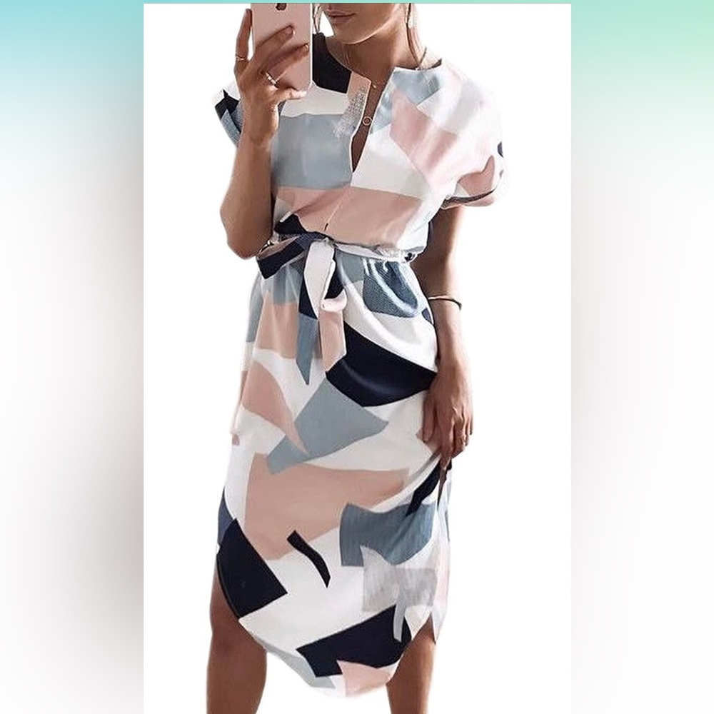 Womens geometric summer dress